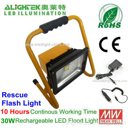 Ul Listed 30w Recharge Portable Led Flood Light Ac100v-240v
